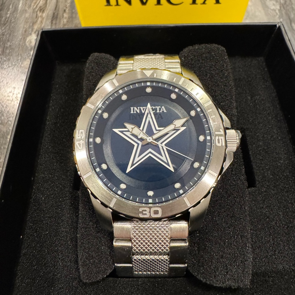 Invicta X NFL Dallas Cowboys Mens Watch 48mm Silver/Blue 48083